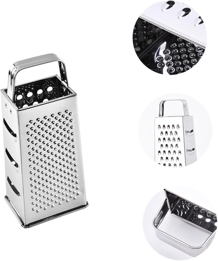 4 Sided Stainless Steel Box Grater for Cheese Vegetable Shredder Slicer Kitchen Multipurpose Tool - Image 2